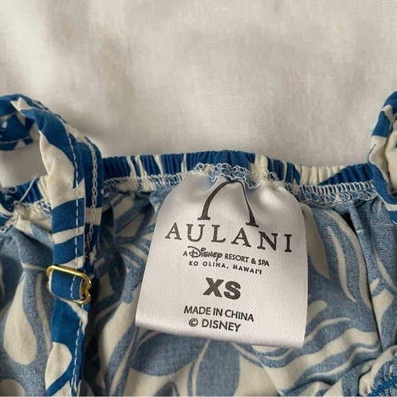 Disney Aulani Resort XS Blue and White Minnie Mouse Dress tiered tank hawaii - Picture 3 of 6